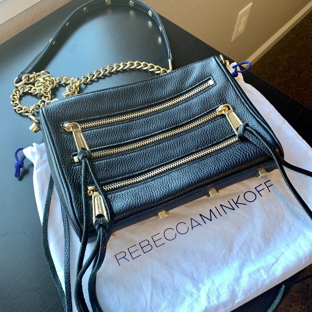 Rebecca Minkoff Mini 5 Zip Leather Crossbody Bag